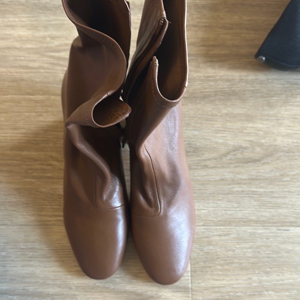 Loeffler Randall Brown Leather Heeled Ankle Boots